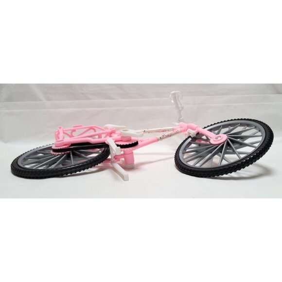 Barbie Pink Bicycle Toy Floral Accents White Details For Doll Play 11" x 6.5" - Picture 8 of 8